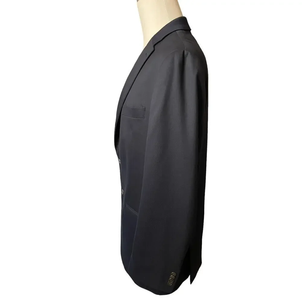 Michael Kors Mens Navy Blue Sport Coat Blazer Jacket Size 42L